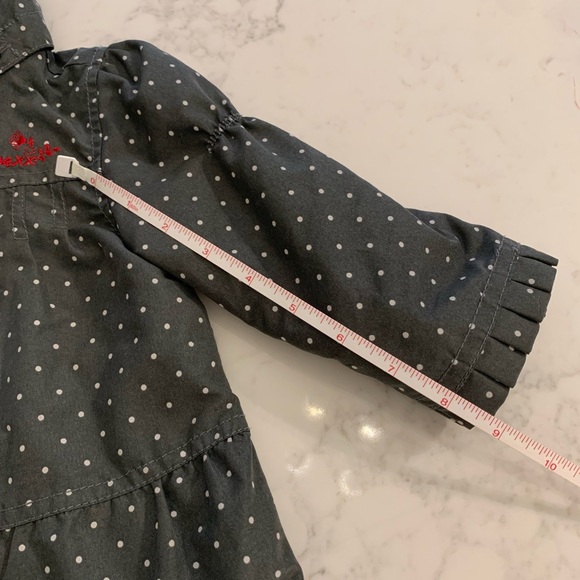 Mexx , girl size 9-12 months, charcoal grey white polka dot spring/fall jacket - Picture 13 of 13